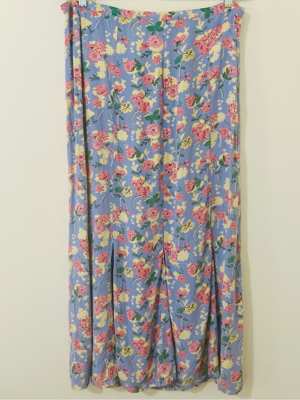 Vintage April Cornell Boho Floral Rayon Maxi Skirt Sz M